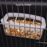 Mangeoire à oiseaux KWS durable et résistante aux éclaboussures, en plastique, pour cage, distributeur de nourriture pour pigeons, oiseaux et poulets