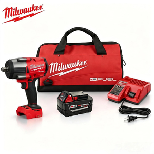 <span class=keywords><strong>Llave</strong></span> de <span class=keywords><strong>Impacto</strong></span> Eléctrica <span class=keywords><strong>Milwaukee</strong></span> OEM de 1/2 pulgada y 18V con 1200NM de Torque, Batería de 5Ah y Cargador, Juego Completo para Reparación de Neumáticos de Automóvil - Product Image 1