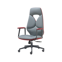 Chaise de bureau exécutive ergonomique moderne en bois et PU, dossier haut, hauteur réglable, pour bureau à domicile – Meilleure vente