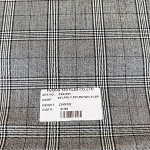 Tissu à carreaux mélangé personnalisé en usine, teint en fil, 63% polyester, 33% rayonne, 4% élasthanne, 230 g/m², pour costumes, vestes et uniformes scolaires pour garçons - Product Image 3