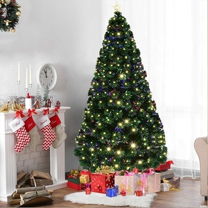 210Cm Cao Cấp Thực Tế Nhân Tạo PE PVC Sợi Quang Cây Giáng Sinh Lá Cao Cấp Vân Sam Bản Lề Cây - Product Image 2