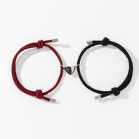 Bracelets magnétiques pour couple, faits main, à longue portée, bijoux de charme tendance en corde