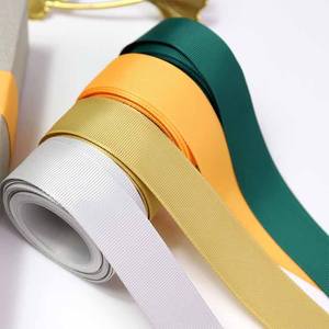 Chine Usine Couleur Personnalisée Recyclé De Marque 25mm Ruban Gros-Grain Brut 100 Yds Rubans De <span class=keywords><strong>Satin</strong></span> De Couleur - Product Image 4