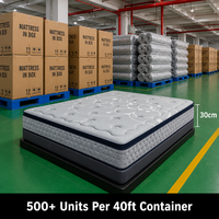 Échantillon Gratuit Matelas de Luxe Queen King 12 Pouces avec 7 Zones à Ressorts Ensachés, Latex et Mousse à Mémoire de Forme, avec Sommier