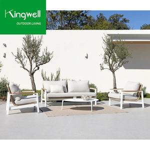 أطقم أثاث لتناول الطعام في الهواء الطلق للحدائق والشرفات، طقم طاولات فناء، طقم حديقة، طاولة وكراسي منسوجة بالحبال مع وسائد - Product Image 4