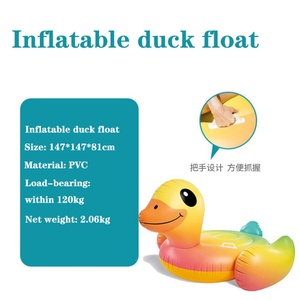 Pato Gigante Inflable para Piscina, Isla Flotante, Animal Acuático Inflable, Flotador de Voleibol Inflable para Piscina - Product Image 6