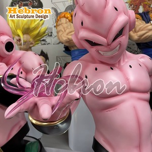 Scultura in Fibra di Vetro a Grandezza Naturale del Busto di Boo Buu, Famoso Personaggio Giapponese <span class=keywords><strong>dei</strong></span> <span class=keywords><strong>Cartoni</strong></span> Animati in Resina - Product Image 3