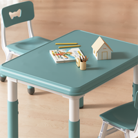 Ensemble de bureau et chaises d'étude réglables en hauteur pour enfants avec structure en plastique pour chambre à coucher, écologique, 3-12 ans