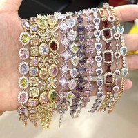Bracelet coulissant en fer avec fleur en zircon de style coréen, luxe léger, sophistiqué, doux, frais, élégant et polyvalent, vente en gros