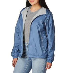 2025 Custom Lightweight Hooded Windbreaker <b>Nylon</b> Jacket for Women High Quality Waterproof Polyester <b>Fabric</b> Cotton Stand Jogging - Product Image 5