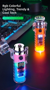 Dericsson Hot Sale Outdoor <b>Lighter</b> Waterproof Transparent Shell Type-C Rechargeable 3-in-1 <b>Lighter</b> with Compass & Flashlight - Product Image 3