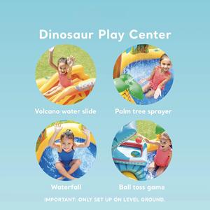 Centro de Juegos Inflable con Forma de Dinosaurio, Parque Acuático para Niños, Piscina Inflable para Niños Pequeños, Diversión de Verano - Product Image 2