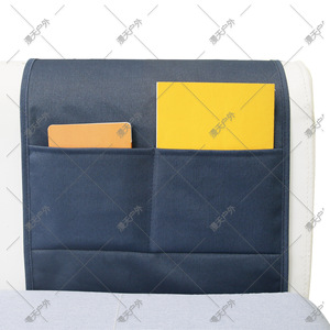 Sofa Armrest Storage Bag Multi Pocket Remote <b>Control</b> <b>Holder</b> Hanging Organizer Living Room Black Polyester Cube Shape - Product Image 5