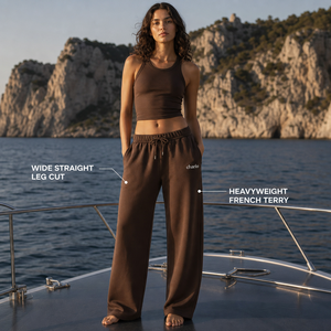 Charlo Unisex Premium Straight Leg Sweatpants aus schwerem French Terry, Relaxed Fit, Herbst, knitterarm, Großhandel, Bulk, Custom OEM - Product Image 2