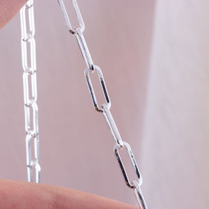 14Kゴールド充填3.9MMフラットケーブルリンクチェーン分厚いペーパークリップチェーンDIY用ネックレスブレスレットジュエリー製造アクセサリー - Product Image 6