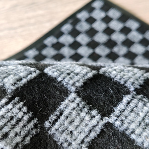 Customized Checkered Door Mat Rectangle Non-woven Fabric Absorbent Non-slip Entrance Hall Balcony Front Door Porch Commercial - Product Image 1