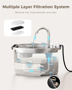 Cat Water Fountain Stainless Steel <strong>Dog</strong> Automatic Waterer <strong>Bowl</strong> Auto Pet Dispenser Quiet Pet Drinking Water Fountain - Product Image 4