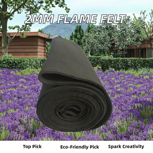 280GSM 1X50M/rollo de <span class=keywords><strong>fibra</strong></span> de carbono ignífuga 2mm aislamiento grueso resistente al calor mantas industriales no tejidas protectoras - Product Image 2