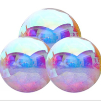 Miroir géant en PVC irisé Boule gonflable Sphères colorées Globe Globe à usage décoratif