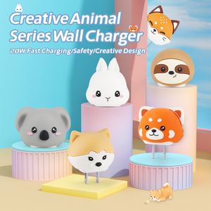 Động Vật Koala Lười Hình Dạng USB C Tường Sạc Nhỏ Sạc Du Lịch Cắm <span class=keywords><strong>Cube</strong></span> 20W Nhanh Chóng Sạc Điện Adapter Tường Sạc - Product Image 3