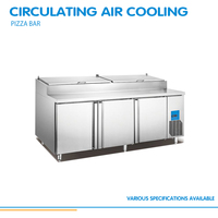 Mesa Refrigerada Comercial X-MING para Preparación de Ensaladas, Refrigerador para Preparación de Sándwiches con Tabla de Cortar y Bandejas
