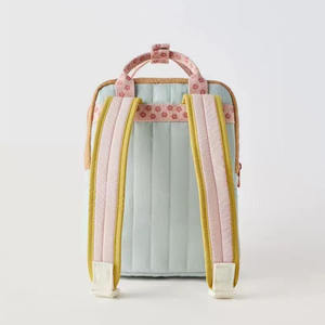 Venta al por mayor de moda personalizada niños niñas hilo acolchado cuadrado abajo estudiante suave cómodo de gran capacidad de las mujeres mochilas escolares - Product Image 5