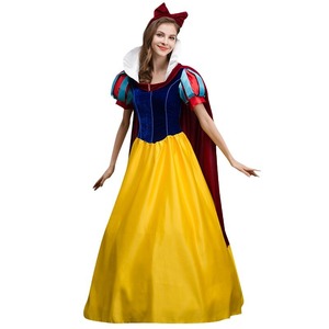 Disfraz de Blancanieves para Adultos, Disfraz de Halloween, Vestido de Fiesta, Falda Larga Amarilla, Azul y Roja para Mujer, Traje de Juego de Roles - Product Image 4