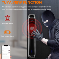 Cerradura Inteligente para Puerta con Wifi Tuya, Reconocimiento Facial 3D, Pantalla IPS a Color de 4.5 Pulgadas, Desbloqueo con Huella Dactilar, Contraseña y Llave