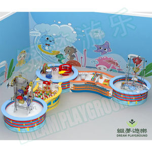 Rêve Enfants Poisson Roue Hydraulique Pluie Vortex Boule Fontaine Flottante Obstacle Building Block Interactive Water Table Fort Equipment - Product Image 5