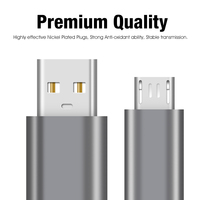 Pabrik OEM nilon dikepang kabel pengisi daya telepon mikro Usb 2.4A kabel pengisian cepat kabel Data untuk ponsel