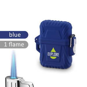 Encendedor de cigarrillos resistente al agua IP56, mechero recargable con USB, llama de chorro azul, encendedor personalizado para fumar - Product Image 5