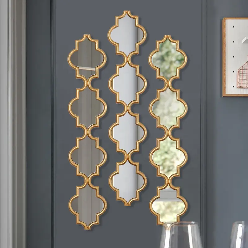 Estilo Europeo espejo de entrada habitación fondo decorativo colgante de pared espejo combinación espejo