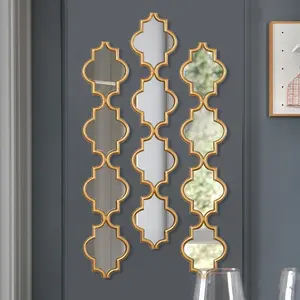 European style entrance mirror living room decorative background hanging wall mirror combination Mirror