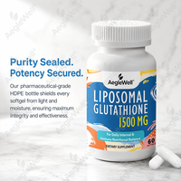 Complément Antioxydant Liposomal de Glutathion AegleWell 1500mg en Gélules Molles Marque Blanche pour la Beauté de la Peau, le Soutien Immunitaire et la Détoxification