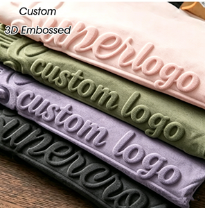T-shirts personnalisés en coton peigné 100% premium, 280 GSM, épais, gaufrés 3D, coupe oversize, unis ou à motifs - Product Image 1