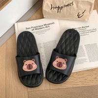 Labubu 2025 Chaussons d'Intérieur Femme Design Kapibara Personnalisés Souples Bout Rond Antidérapants Respirants Été
