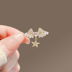 2025 nuevo diseño Pin de Metal broche de hoja de cristal broches de boda para mujer para broches decorativos - Product Image 3
