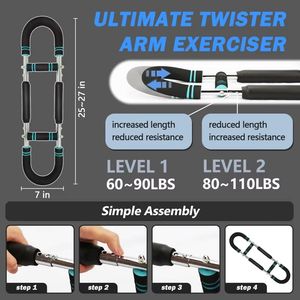 Alat Latihan Kekuatan Tubuh Bagian Atas, Pengembang Dada yang Dapat Disesuaikan, Alat Latihan Lengan, Penguat Kekuatan Lengan Bawah - Product Image 4