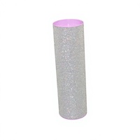 Boîte en papier cylindrique avec logo personnalisé, paillettes argentées, couvercle violet scintillant pour emballage de cosmétiques, extensions de cheveux, perruques, vente en gros