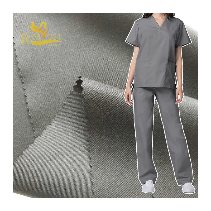 LBS17140C Dyed Pattern and Anti-Static Feature 3/3 Twill 100% Polyester T400 4-Way Stretch Woven Uniform Fabric