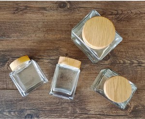 Tùy Chỉnh Nhãn Hot Bán Rõ Ràng Rỗng Vuông Rộng Miệng Tùy Chỉnh Mứt Mật Ong Thực Phẩm Nhà Bếp Thủy Tinh Lưu Trữ <span class=keywords><strong>Jar</strong></span> Với Vít Có Nắp Đậy - Product Image 5