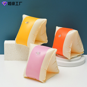 Bouées de natation gonflables épaisses pour enfants, rayées rose et blanc, flotteurs de sécurité pour la natation et les sports nautiques - Product Image 4