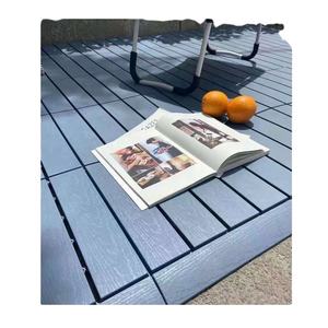 PP suspendu assembler plancher de sport jardin grain de bois revêtement de sol en plastique carreaux de terrasse - Product Image 5