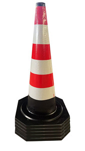 Cône de signalisation routière réfléchissant en caoutchouc Modèle LZ-454 pour la gestion routière, panneau d'interdiction de stationnement, panneau d'avertissement, panneau de signalisation en forme de seau à <span class=keywords><strong>glace</strong></span>, fabriqué à Qingdao - Product Image 3