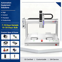 Machine de distribution de colle à 3 axes pour table de bureau avec panneau de boutons et boîtier de programmation pour travaux hors ligne