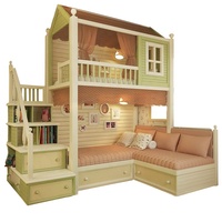 Lit superposé en bois pour enfants design moderne et personnalisé pour salle de bain chambre hôpital hôtel supermarché salon usage extérieur