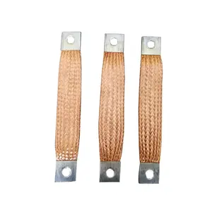 Copper Braid Connector PVC Insulated Stranded Electrical Wire Flat Shape Bare Type for Underground Application