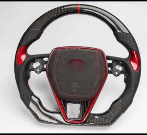 Volante de Cuero y Fibra de Carbono Personalizado para Toyota <span class=keywords><strong>Corolla</strong></span>/Camry 8th/Se/Levin/Avalon/<span class=keywords><strong>Cross</strong></span>/FRONTLANDER 2018 2020 2023 2019 - Product Image 6