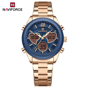 NAVIFORCE 5045 Orologio da Polso Elegante e Impermeabile per Donna con Doppio Display, Cinturino in Acciaio Inossidabile di Lusso - Product Image 5