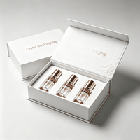 Boîte en carton magnétique personnalisée avec logo pour flacon de parfum, emballage cadeau de luxe à fermeture magnétique pour parfum